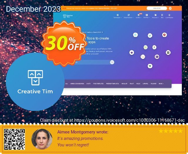 Creative Tim Support Packet discount 30% OFF, 2024 April Fools' Day offering sales. Support CT best discount code 2024