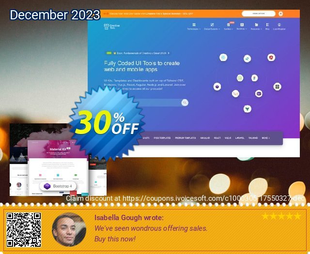 Material Kit + Dashboard PRO Bundle Extended License eksklusif voucher promo Screenshot