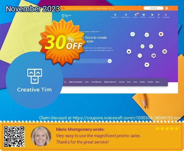 Creative-tim Anniversary Bundle umwerfenden Außendienst-Promotions Bildschirmfoto