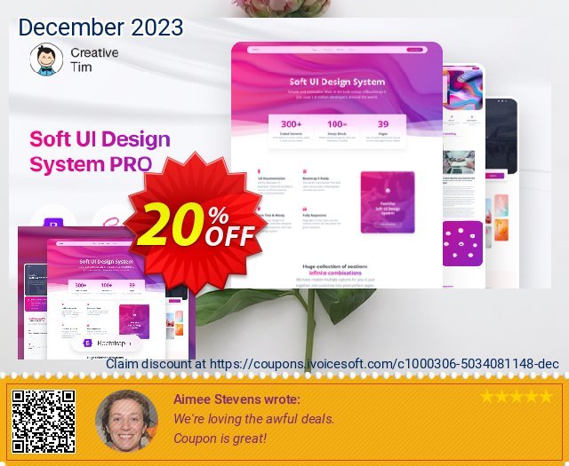 Soft UI Design System PRO Company Lifetime 令人恐惧的 销售 软件截图