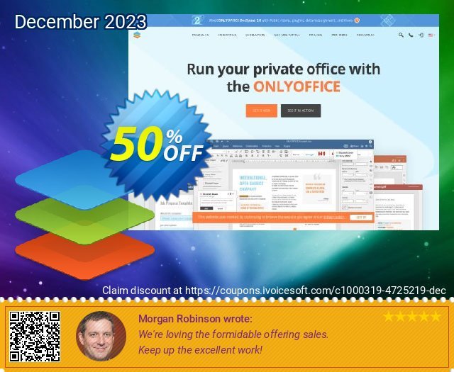 ONLYOFFICE Cloud Edition 1 year (30 users) discount 50% OFF, 2024 Spring promo sales. 50% OFF ONLYOFFICE Cloud Edition 1 year (30 users), verified