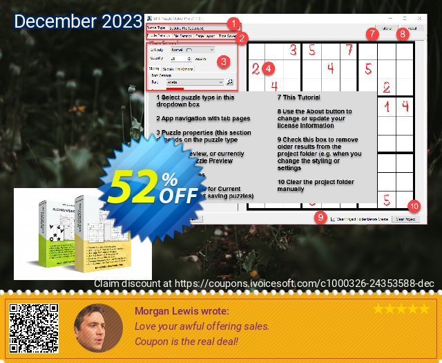 Puzzle Maker Pro - Sudoku Bundle 1 (Sudoku Pro and Sudoku Kids Edition) 优秀的 优惠券 软件截图