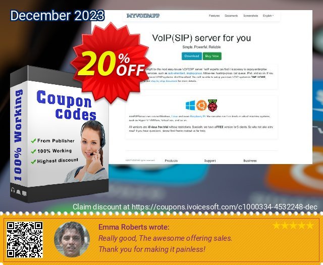 miniSipServer (300 clients) impresif penjualan Screenshot