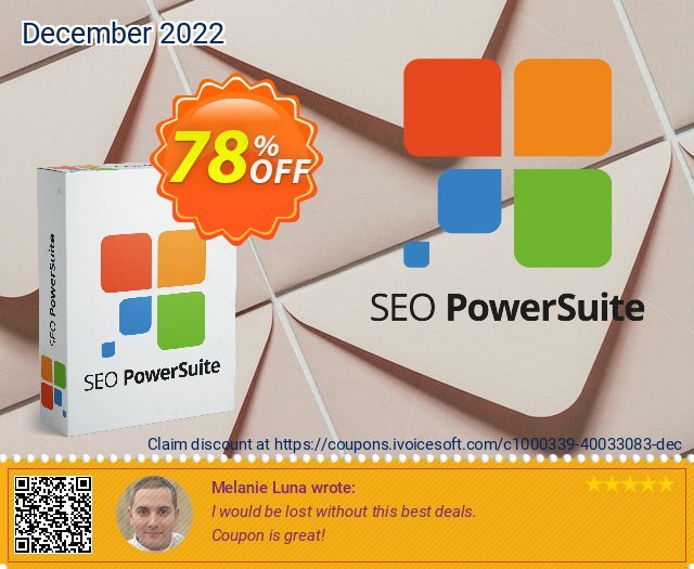 SEO PowerSuite Enterprise (2 years) discount 78% OFF, 2023 Spring offering sales. 10% OFF SEO PowerSuite Enterprise (2 years), verified