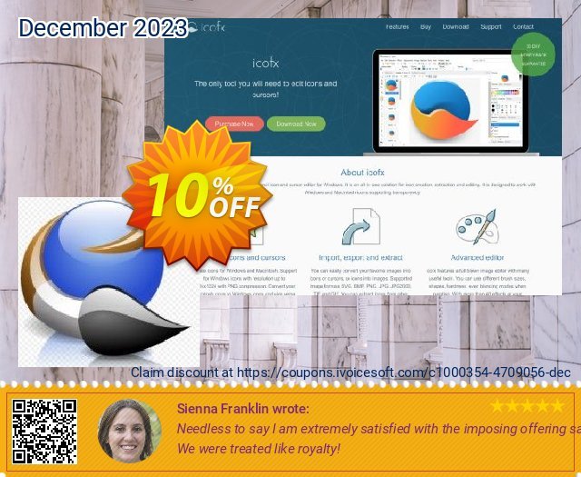IcoFX (Site License) discount 10% OFF, 2022 Women's Day offering sales. IcoFX 3 Site License hottest sales code 2022