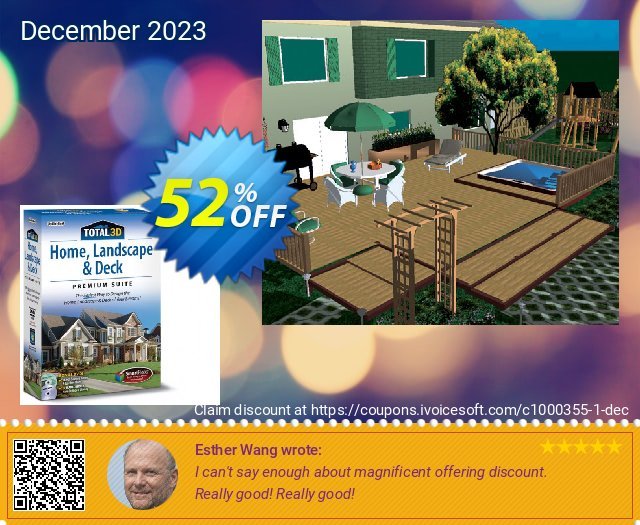 Total 3D Home, Landscape & Deck Premium Suite wunderschön Promotionsangebot Bildschirmfoto