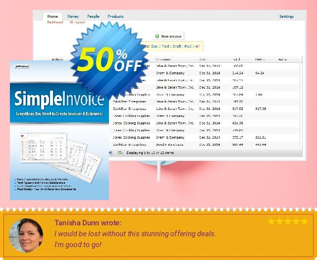 SimpleInvoice discount 50% OFF, 2024 Mother Day offering deals. 40% OFF SimpleInvoice, verified