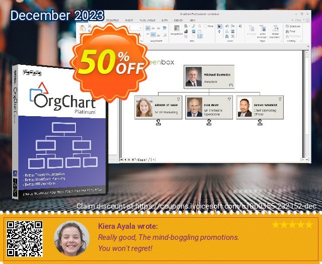 OrgChart Platinum (100 Employees) 气势磅礴的 产品交易 软件截图