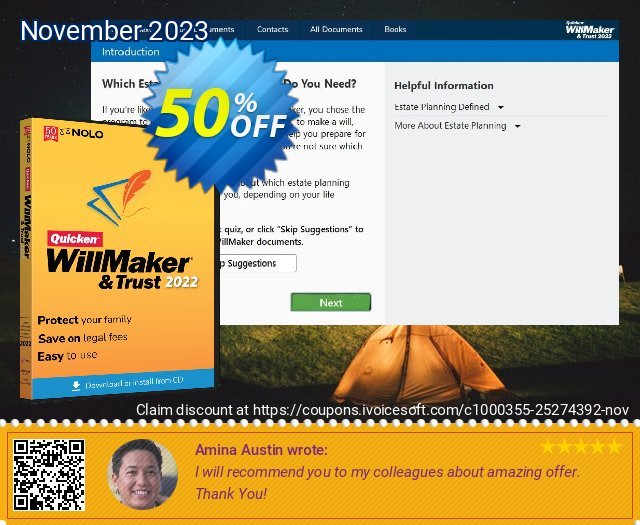 Quicken WillMaker & Trust 2022 wundervoll Preisreduzierung Bildschirmfoto