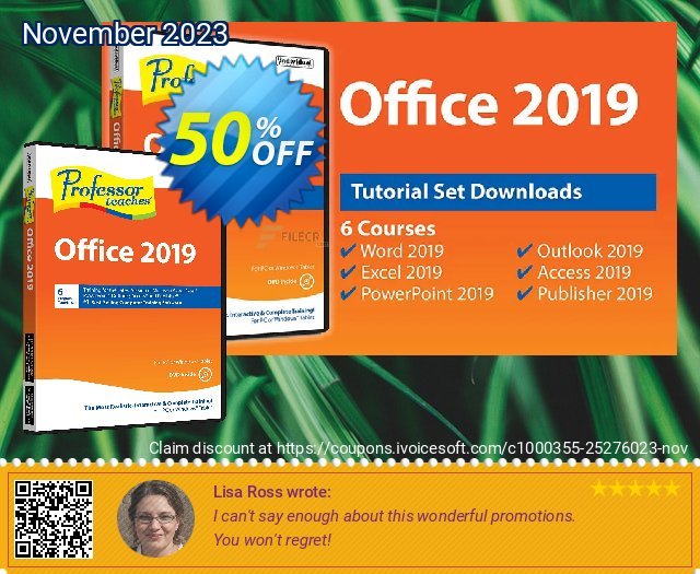 Professor Teaches Office 2019 Tutorial Set discount 50% OFF, 2022 National Hiking Day promotions. Black Friday & Cyber Monday Are Here!