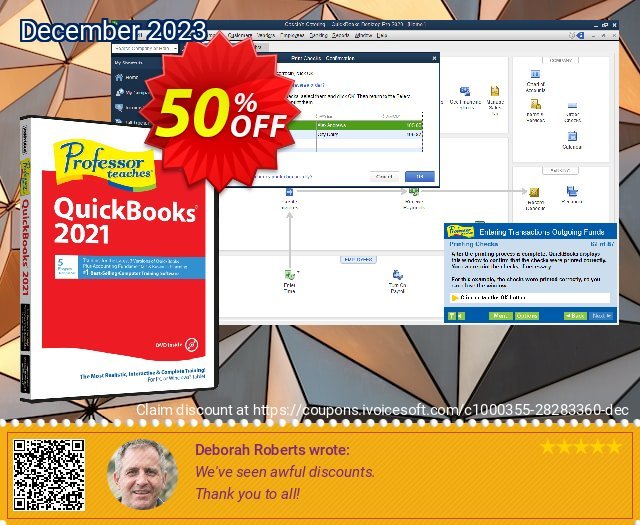 Get 50% OFF Professor Teaches QuickBooks 2021 offering sales