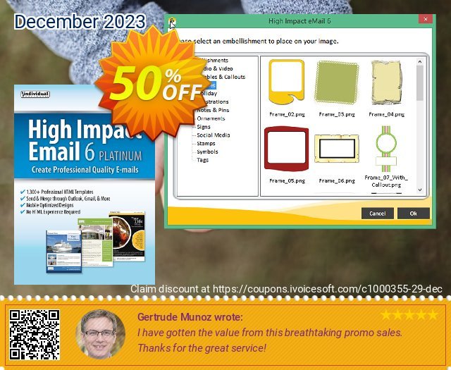 High Impact Email 6 Platinum umwerfende Sale Aktionen Bildschirmfoto