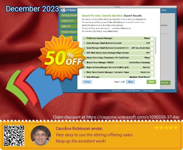 CV Maker for MAC Sonderangebote Außendienst-Promotions Bildschirmfoto