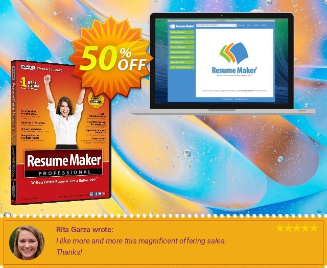 ResumeMaker discount 50% OFF, 2024 Resurrection Sunday promo. 30% OFF ResumeMaker, verified