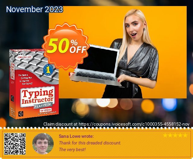 Typing Instructor Platinum 21 discount 50% OFF, 2023 New Year offering sales. Black Friday & Cyber Monday Are Here!