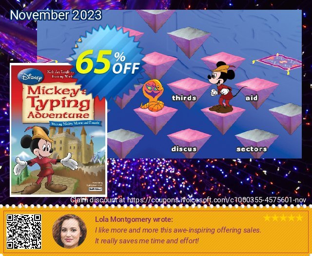 Disney: Mickey's Typing Adventure 令人惊奇的 销售 软件截图