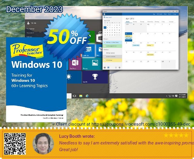 Professor Teaches Windows 10 Tutorial Set 令人惊讶的 折扣 软件截图