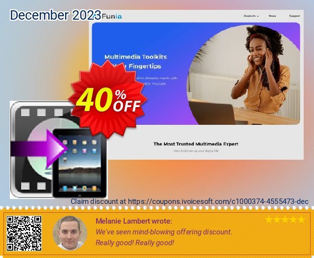 iFunia iPad Media Converter for Mac discount 40% OFF, 2022 January offering sales. iFunia iPad Media Converter for Mac formidable promo code 2022