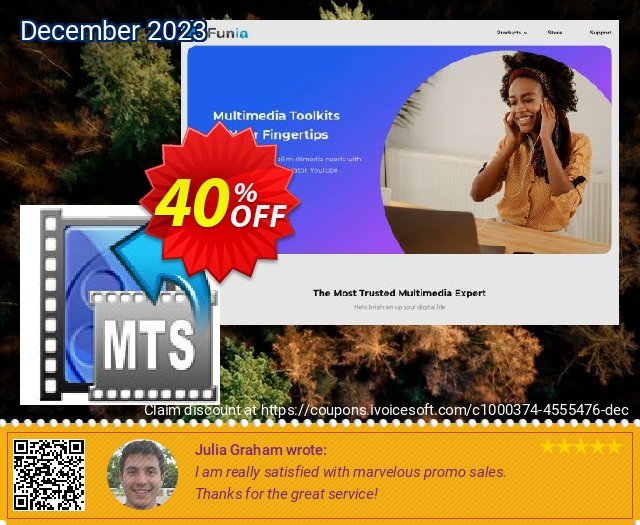 iFunia MTS Converter for Mac impresif promosi Screenshot