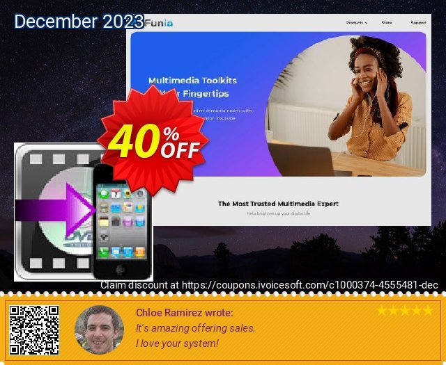 iFunia iPhone Media Converter for Mac 令人惊讶的 促销 软件截图