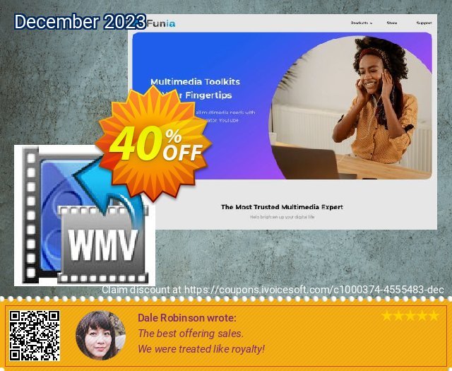 iFunia WMV Converter for Mac discount 40% OFF, 2024 World Ovarian Cancer Day promo sales. iFunia WMV Converter for Mac best sales code 2024