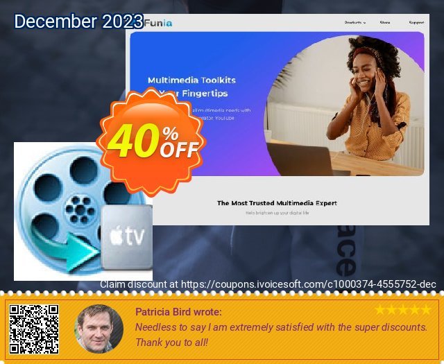 iFunia Apple TV Video Converter 优秀的 产品折扣 软件截图
