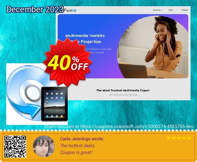 iFunia DVD to iPad Converter 대단하다  할인  스크린 샷
