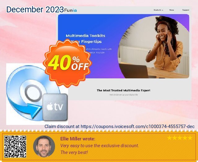 iFunia DVD to Apple TV Converter 大的 产品销售 软件截图