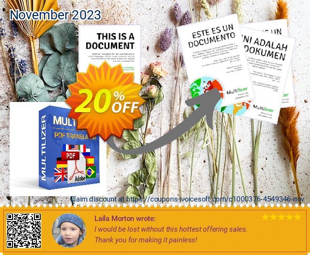Multilizer PDF-översättare Standard discount 20% OFF, 2022 New Year offering sales. Multilizer PDF-översättare Standard exclusive offer code 2022