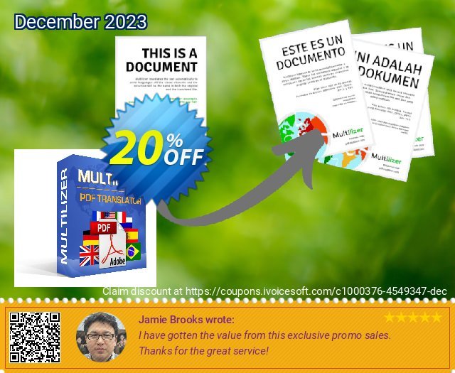 Multilizer PDF Übersetzer Standard discount 20% OFF, 2022 New Year's Day offering sales. Multilizer PDF Übersetzer Standard awesome discount code 2022