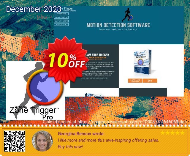 Webcam Zone Trigger Pro beeindruckend Promotionsangebot Bildschirmfoto