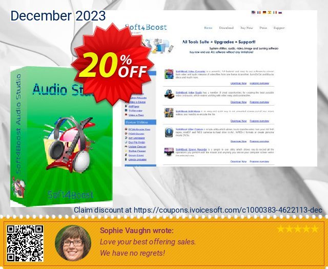 Soft4Boost Audio Studio 驚くべき 助長 スクリーンショット