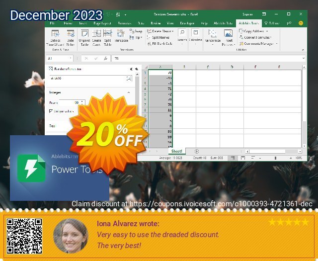 Random Generator for Google Sheets, 12-month subscription discount 20% OFF, 2024 Easter offering sales. Random Generator for Google Sheets, 12-month subscription hottest promotions code 2024
