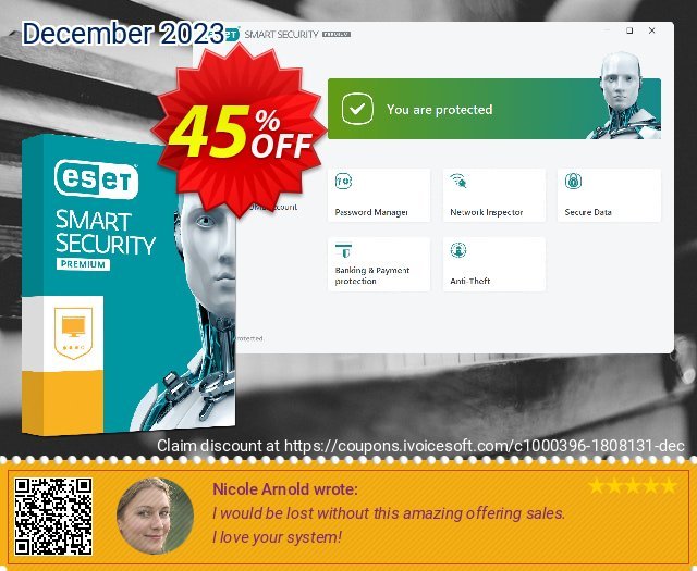 ESET Smart Security - Renew 1 Year 1 Device 45% OFF
