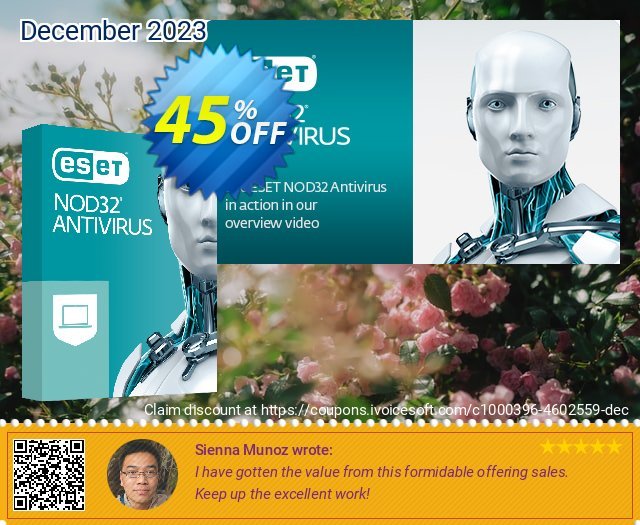 ESET NOD32 Antivirus umwerfenden Promotionsangebot Bildschirmfoto