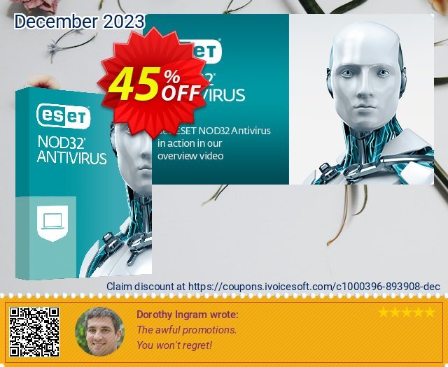 ESET NOD32 Antivirus -  2 Years 2 Devices umwerfende Verkaufsförderung Bildschirmfoto