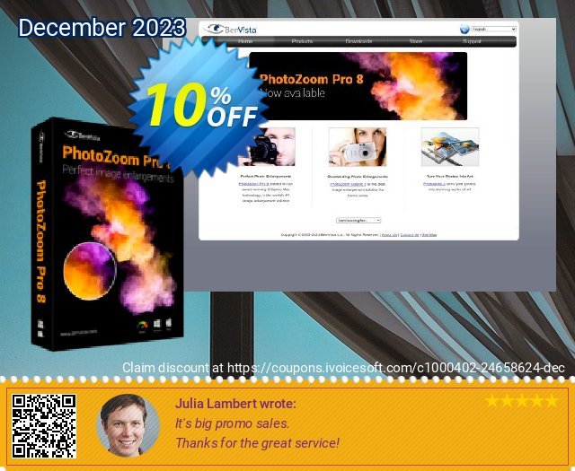 Get 10% OFF PhotoZoom Pro 8 promo sales