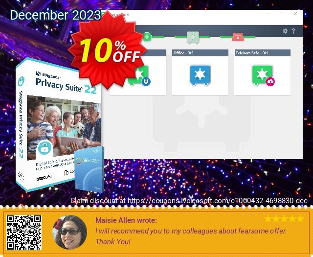 Steganos Privacy Suite 18 (ES) menakjubkan kupon Screenshot