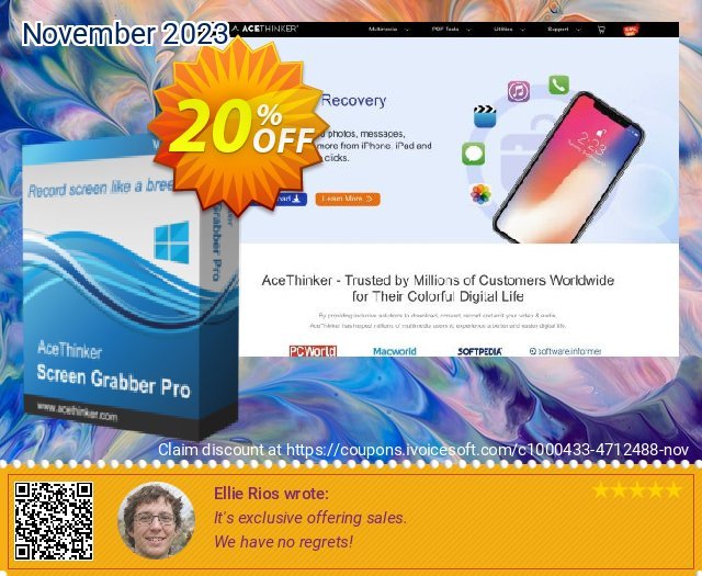 Get 20% OFF Acethinker Screen Grabber Pro offering sales