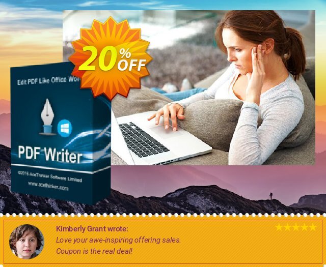 Acethinker PDF Writer lifetime discount 20% OFF, 2024 April Fools Day offering sales. PDF Writer (Personal - lifetime) marvelous discounts code 2024