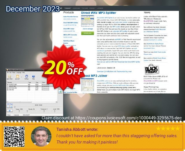 Pistonsoft Direct MIDI to MP3 Converter discount 20% OFF, 2024 World Heritage Day offering sales. Direct MIDI to MP3 Converter (Personal License) wondrous promo code 2024