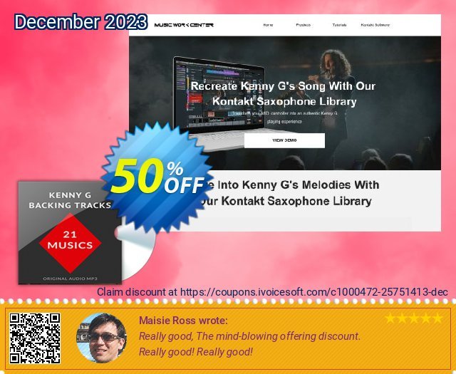 Bonus Backing Tracks Kenny G - MP3 Sonderangebote Rabatt Bildschirmfoto