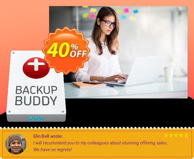 BackupBuddy discount 40% OFF, 2024 April Fools' Day offering sales. BackupBuddy is turning 10! Celebrate their birthday with an exclusive sale all month long! 