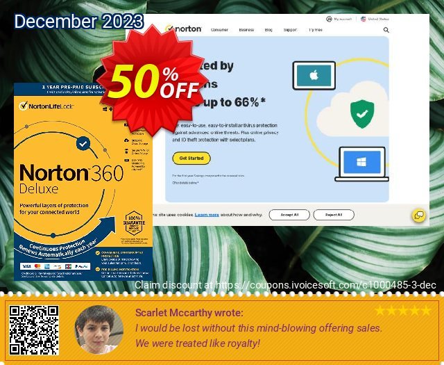 Norton 360 Deluxe formidable Ermäßigungen Bildschirmfoto