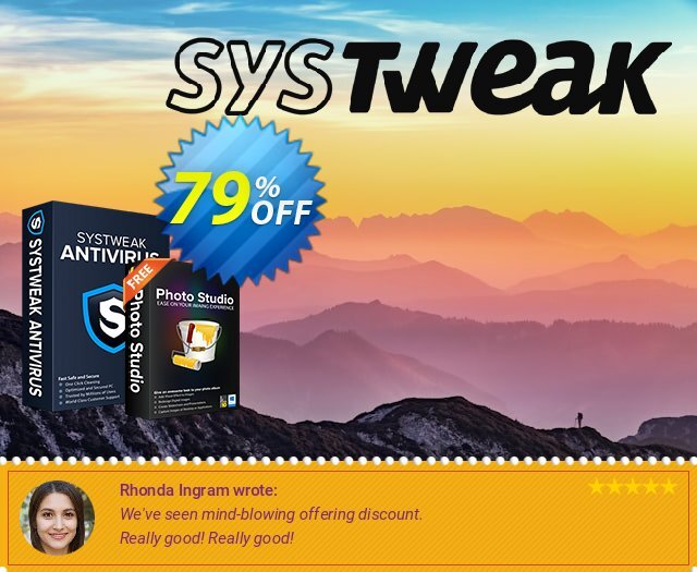 Systweak Antivirus discount 79% OFF, 2024 Mother's Day offering discount. 79% OFF Systweak Antivirus, verified