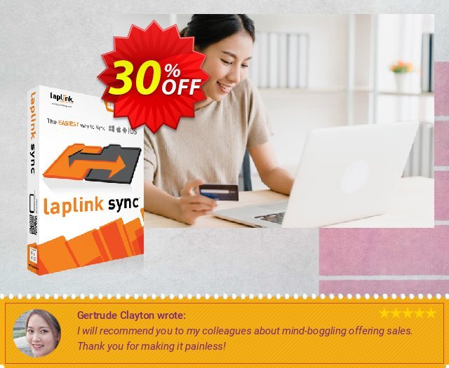 Laplink SYNC discount 30% OFF, 2024 Spring offering discount. 30% OFF Laplink SYNC, verified