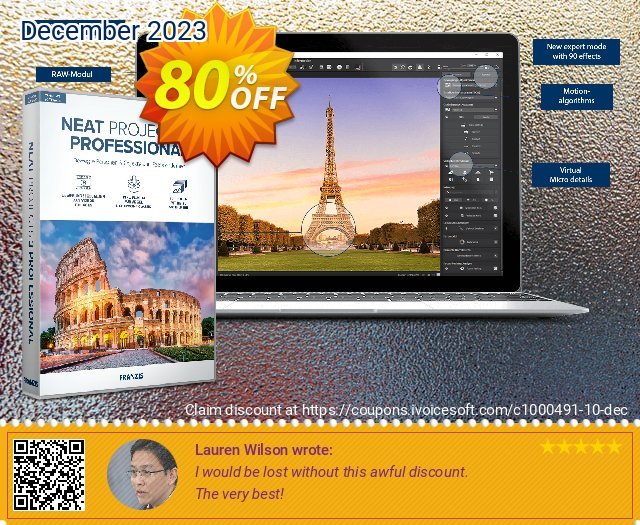 Get 20% OFF NEAT projects 2 Pro offer