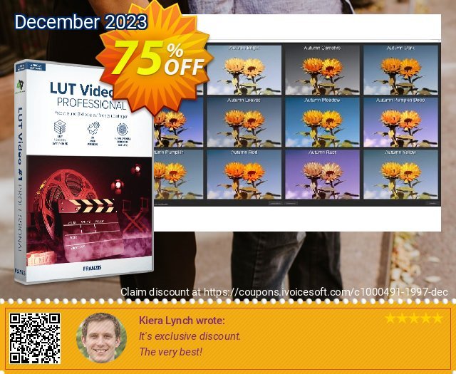 LUT Video professional discount 75% OFF, 2024 Easter Day offering sales. 75% OFF LUT Video professional, verified