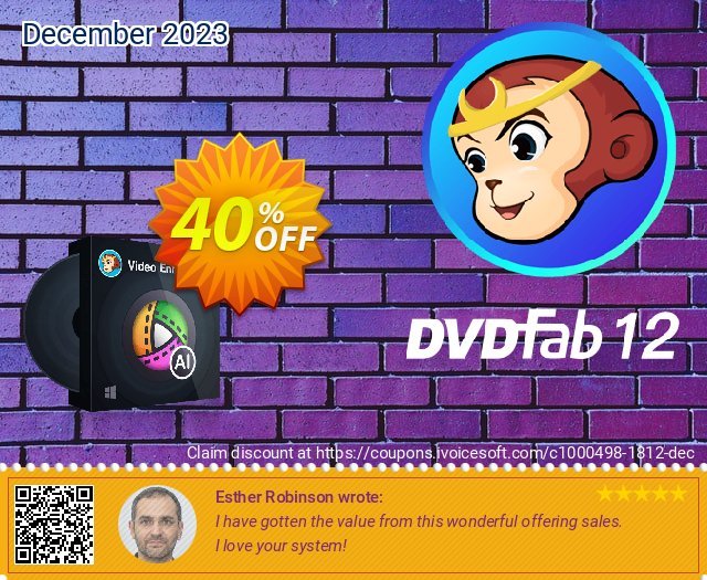 DVDFab Enlarger AI for MAC discount 40% OFF, 2022 Black Friday offering sales. 50% OFF DVDFab Enlarger AI for MAC, verified