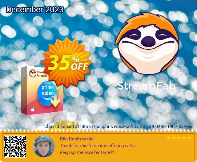 StreamFab Amazon Downloader for MAC (1 Year) discount 35% OFF, 2024 Mother's Day promo. 35% OFF StreamFab Amazon Downloader for MAC 1 Year, verified